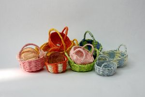 Some samples of finished baskets.