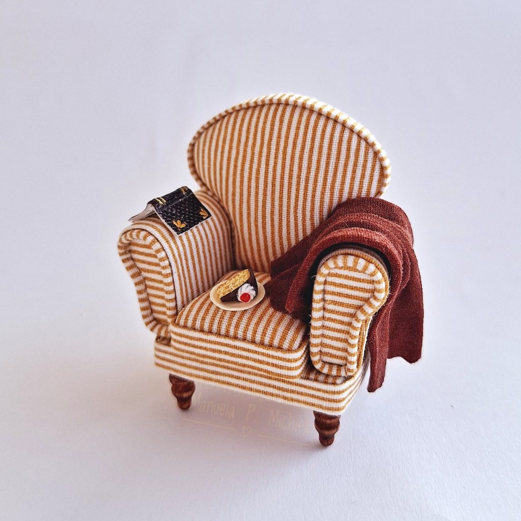 Workshop subject: miniature half scale upholstered armchair